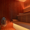 éclairages LED (blanc) à l'intérieur du sauna