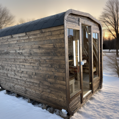 Sauna cube 3 mètres en thermowood