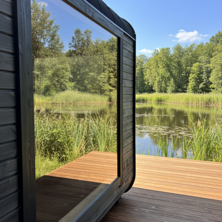 Fenêtre 120x175 cm côté sauna